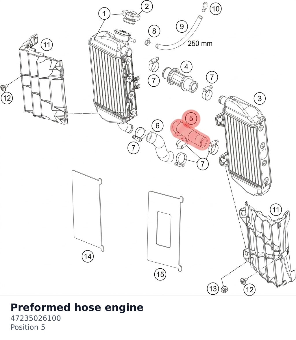 Diagram preview: Preformed hose engine (47235026100)