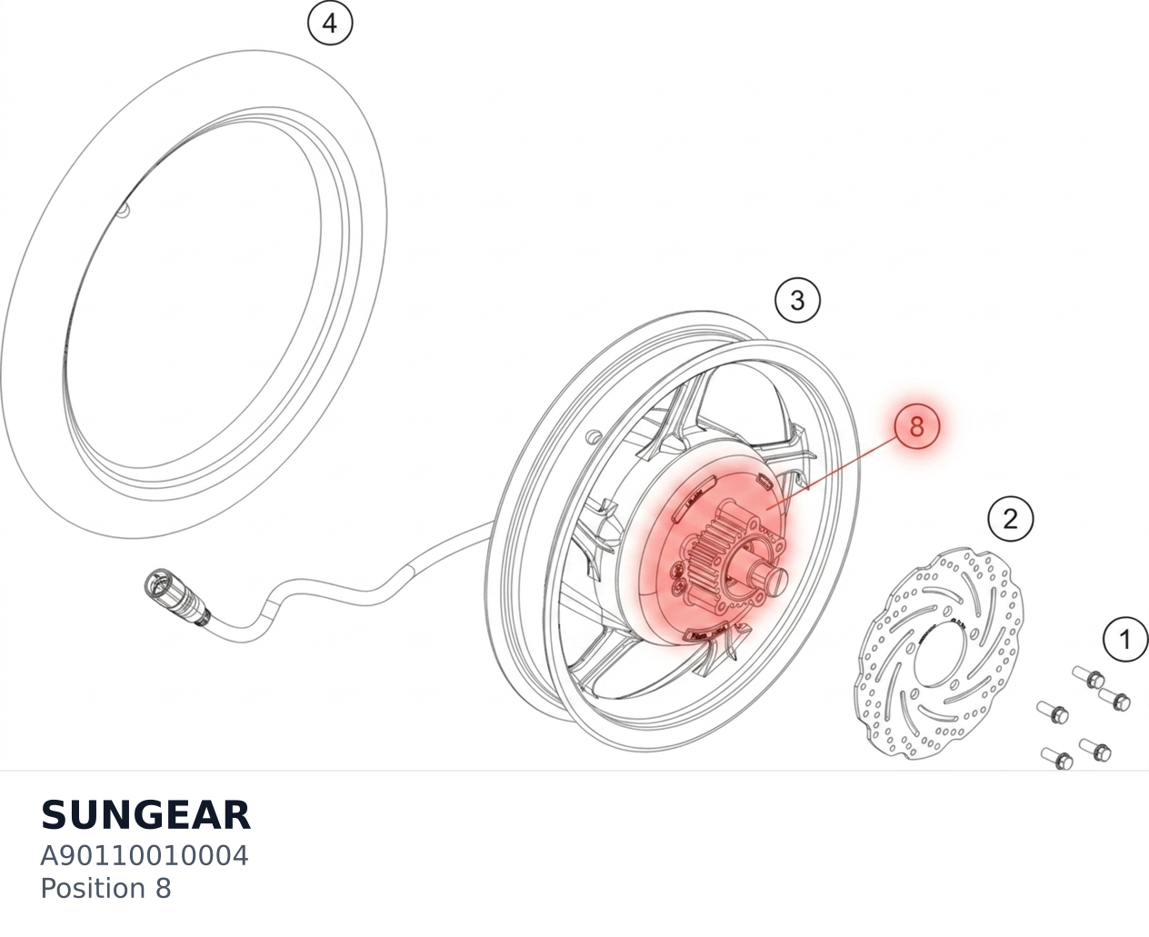 Diagram preview: SUNGEAR (A90110010004)