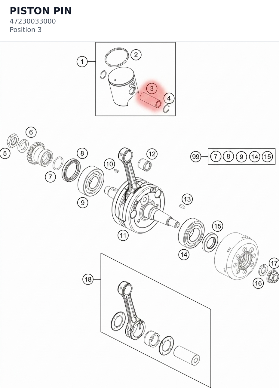 Diagram preview: PISTON PIN (47230033000)