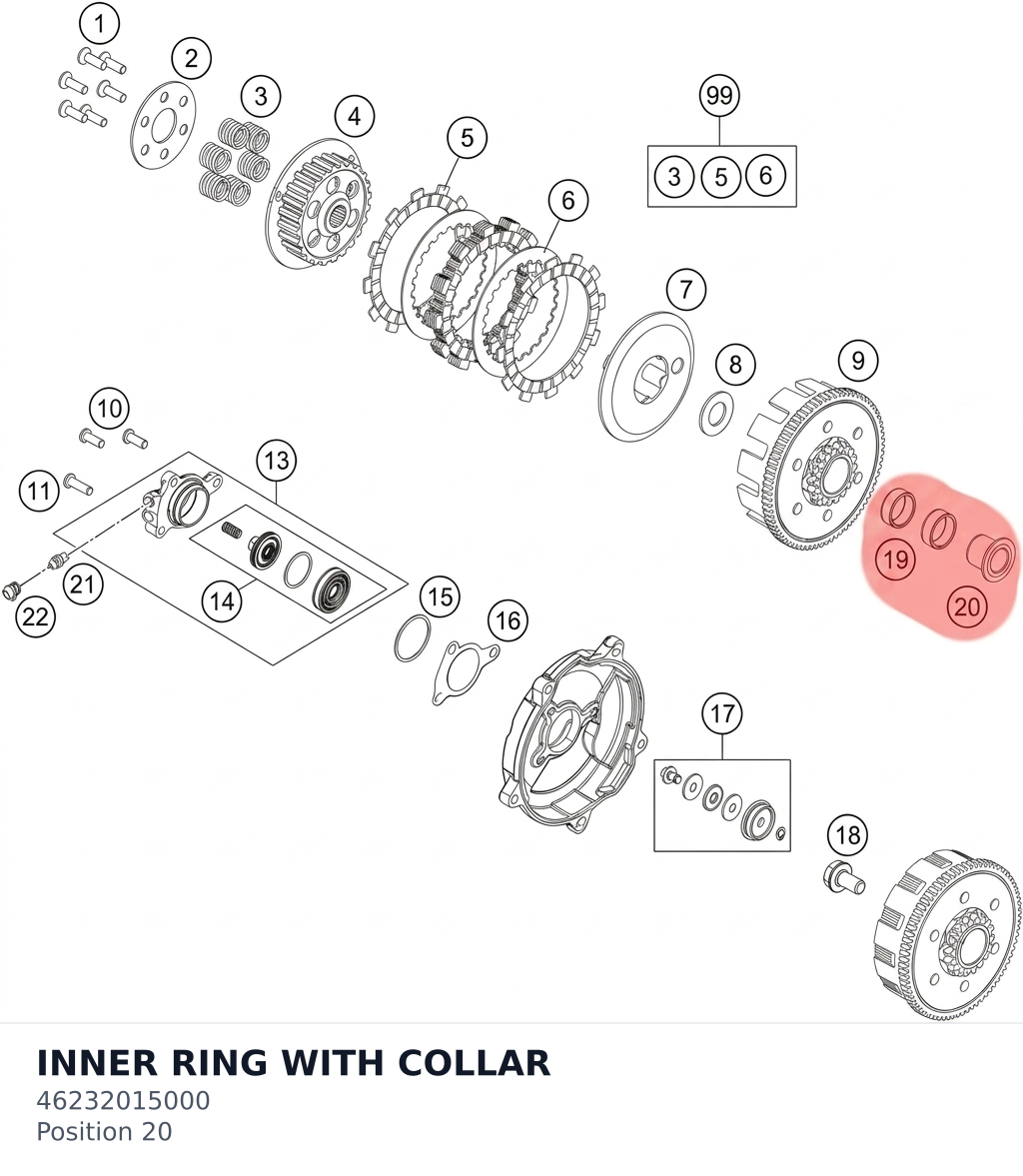 Diagram preview: INNER RING WITH COLLAR (46232015000)