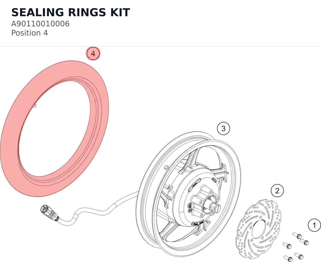 Diagram preview: SEALING RINGS KIT (A90110010006)