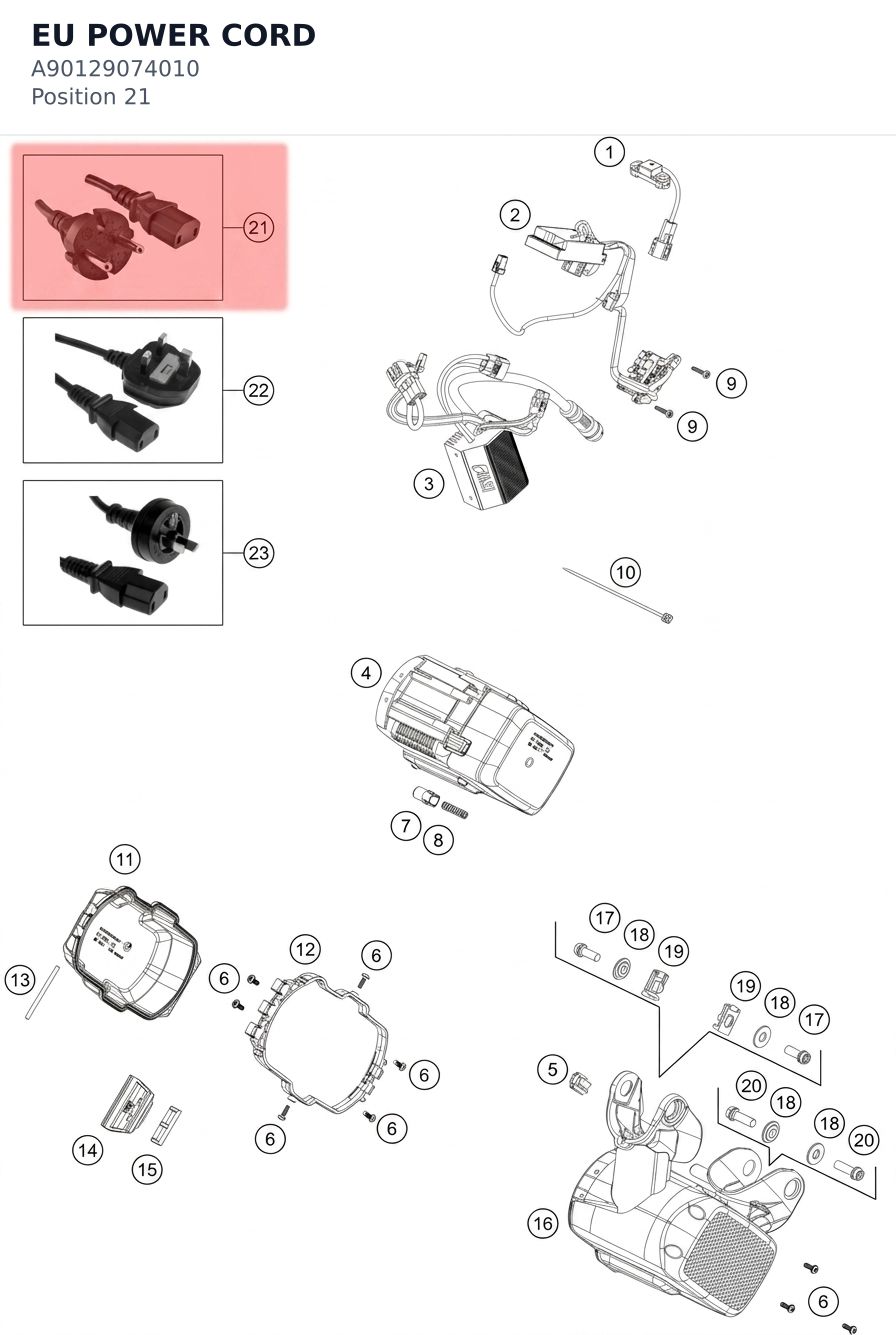 Diagram preview: EU POWER CORD (A90129074010)