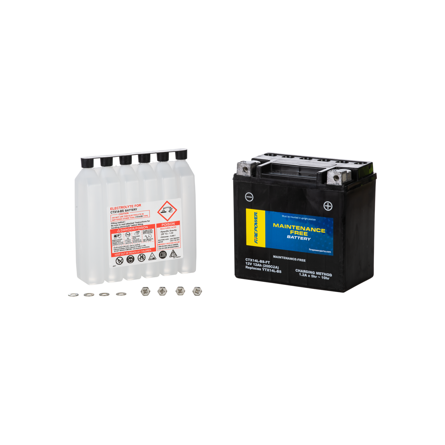 Fire Power Premium Factory Activated Battery CTX14L-BS