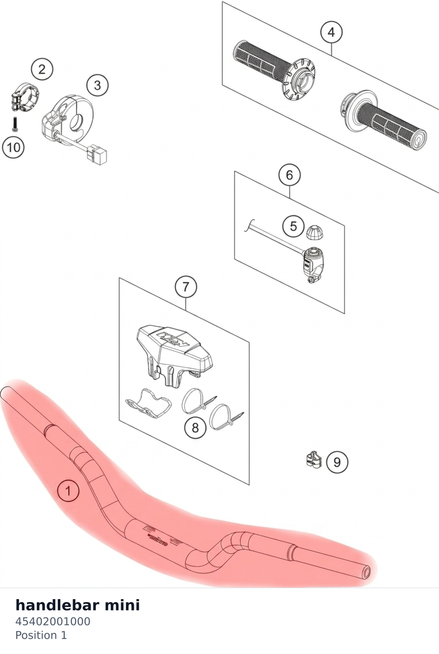 Diagram preview: handlebar mini (45402001000)
