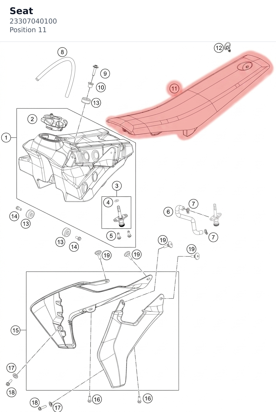 Diagram preview: Seat (23307040100)