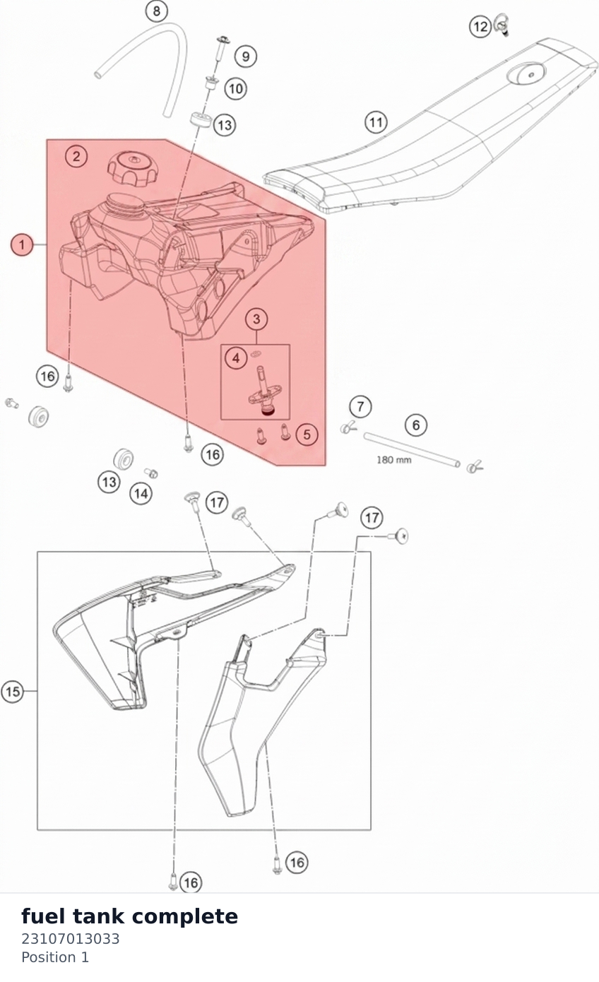 Diagram preview: fuel tank complete (23107013033)