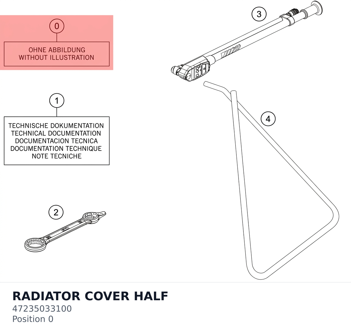 Diagram preview: RADIATOR COVER HALF (47235033100)