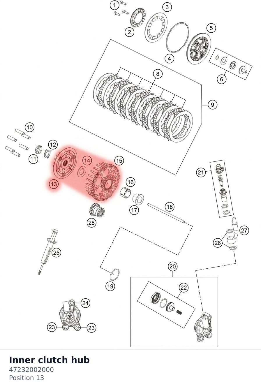 Diagram preview: Inner clutch hub (47232002000)