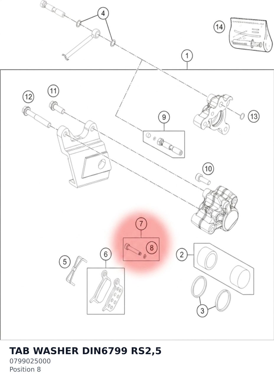 Diagram preview: TAB WASHER DIN6799 RS2,5 (0799025000)