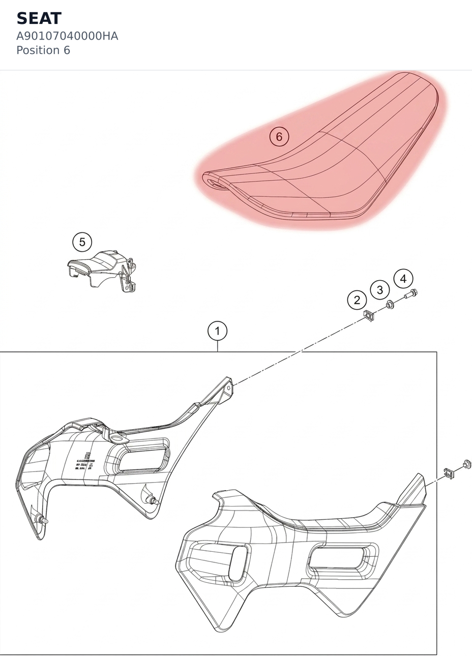 Diagram preview: SEAT (A90107040000HA)