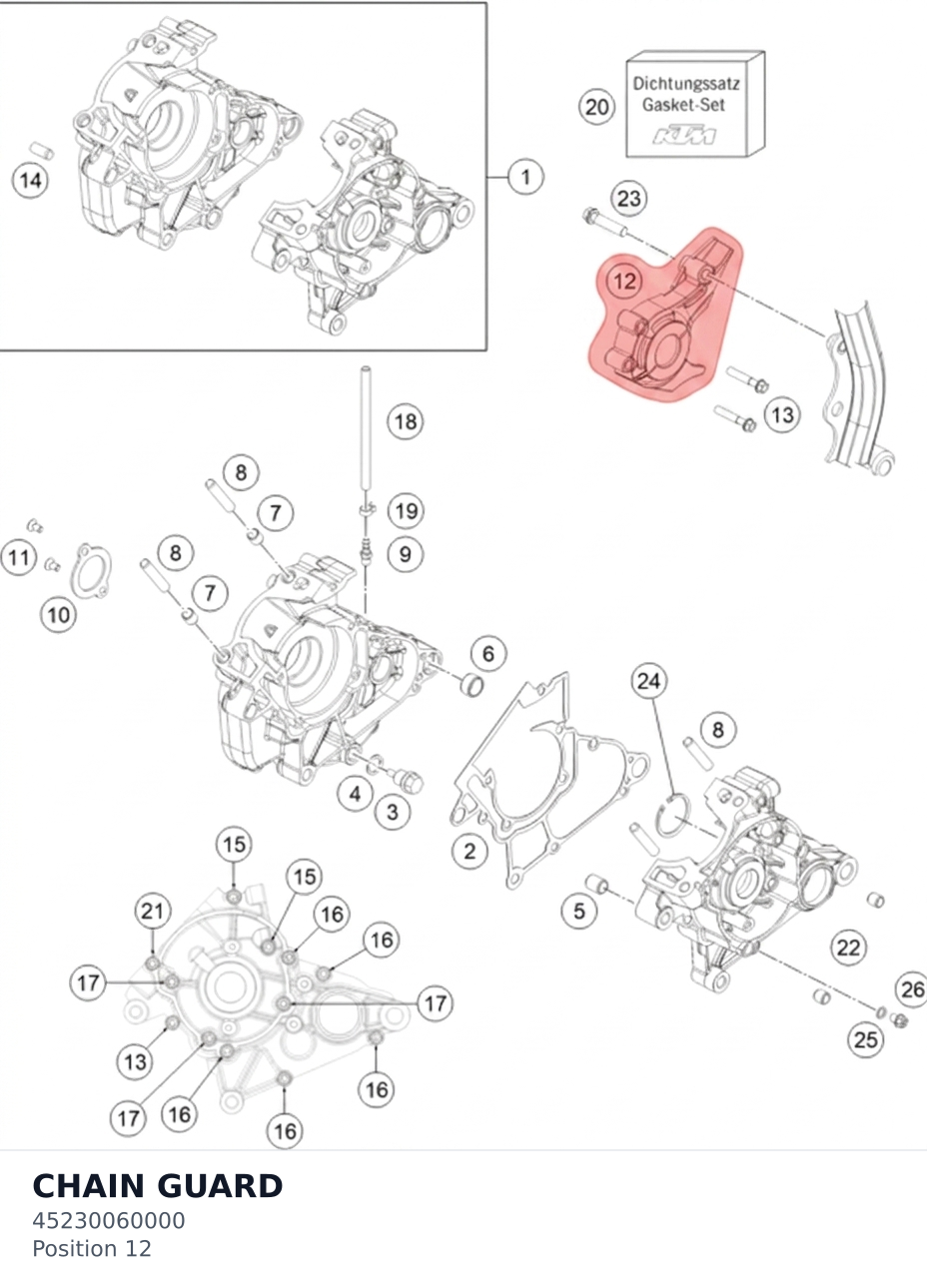 Diagram preview: CHAIN GUARD (45230060000)