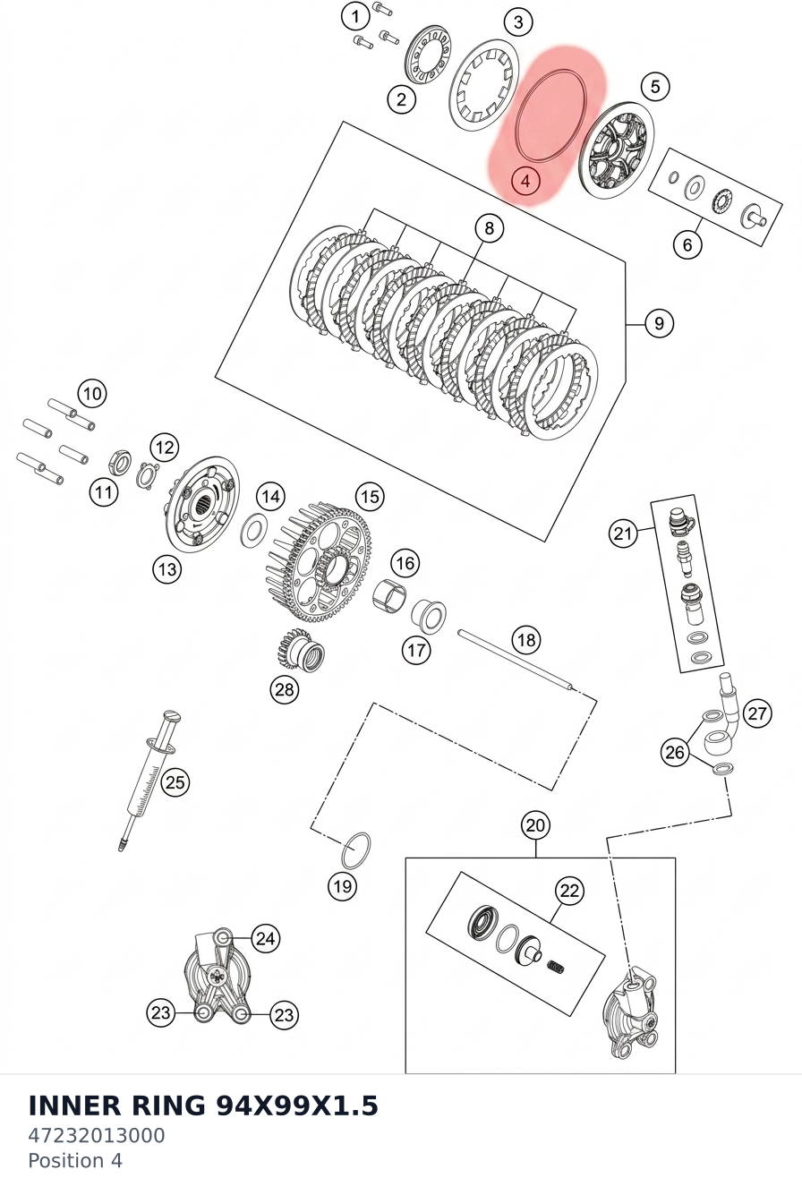 Diagram preview: INNER RING 94X99X1.5 (47232013000)