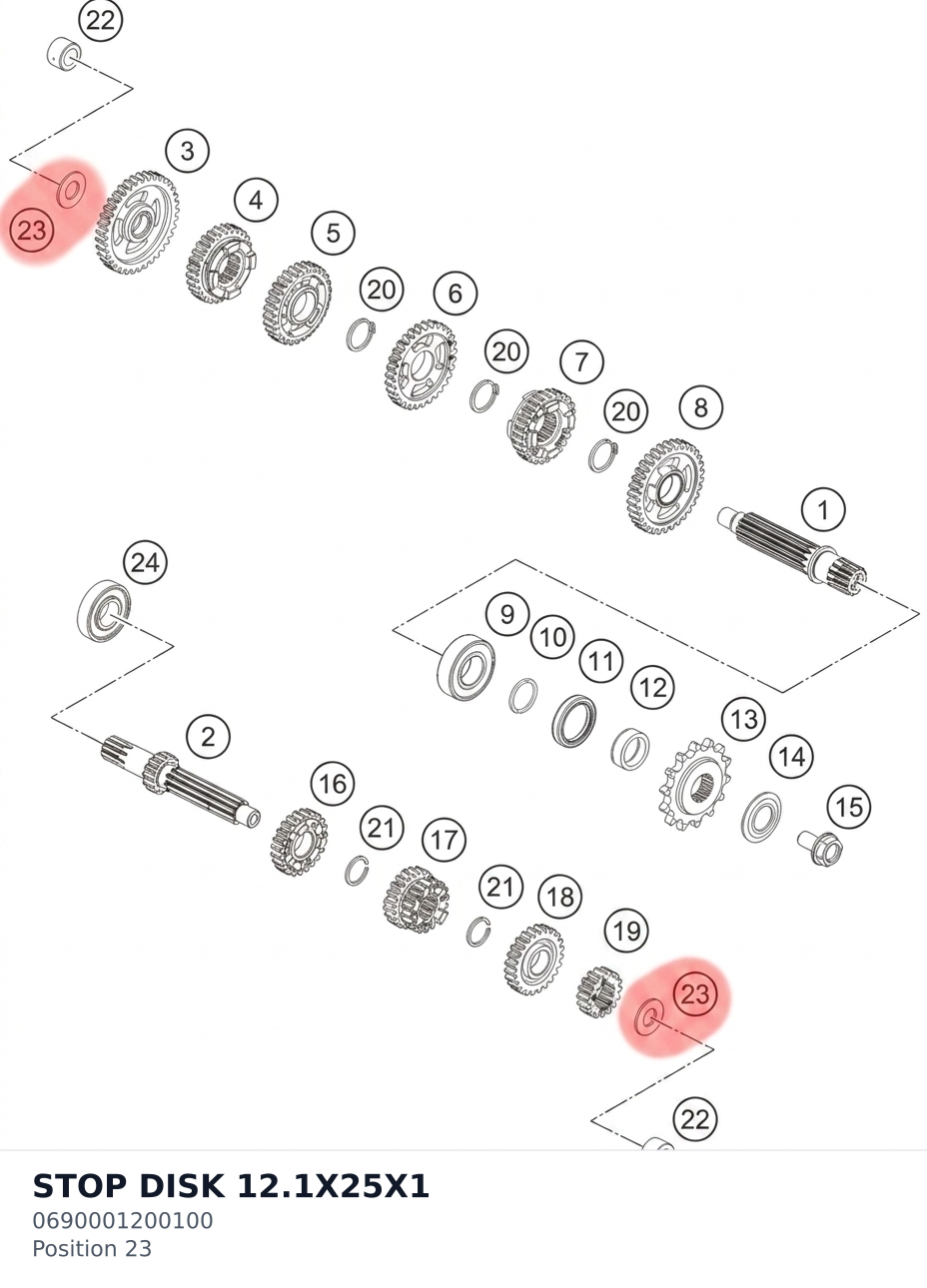 Diagram preview: STOP DISK 12.1X25X1 (0690001200100)