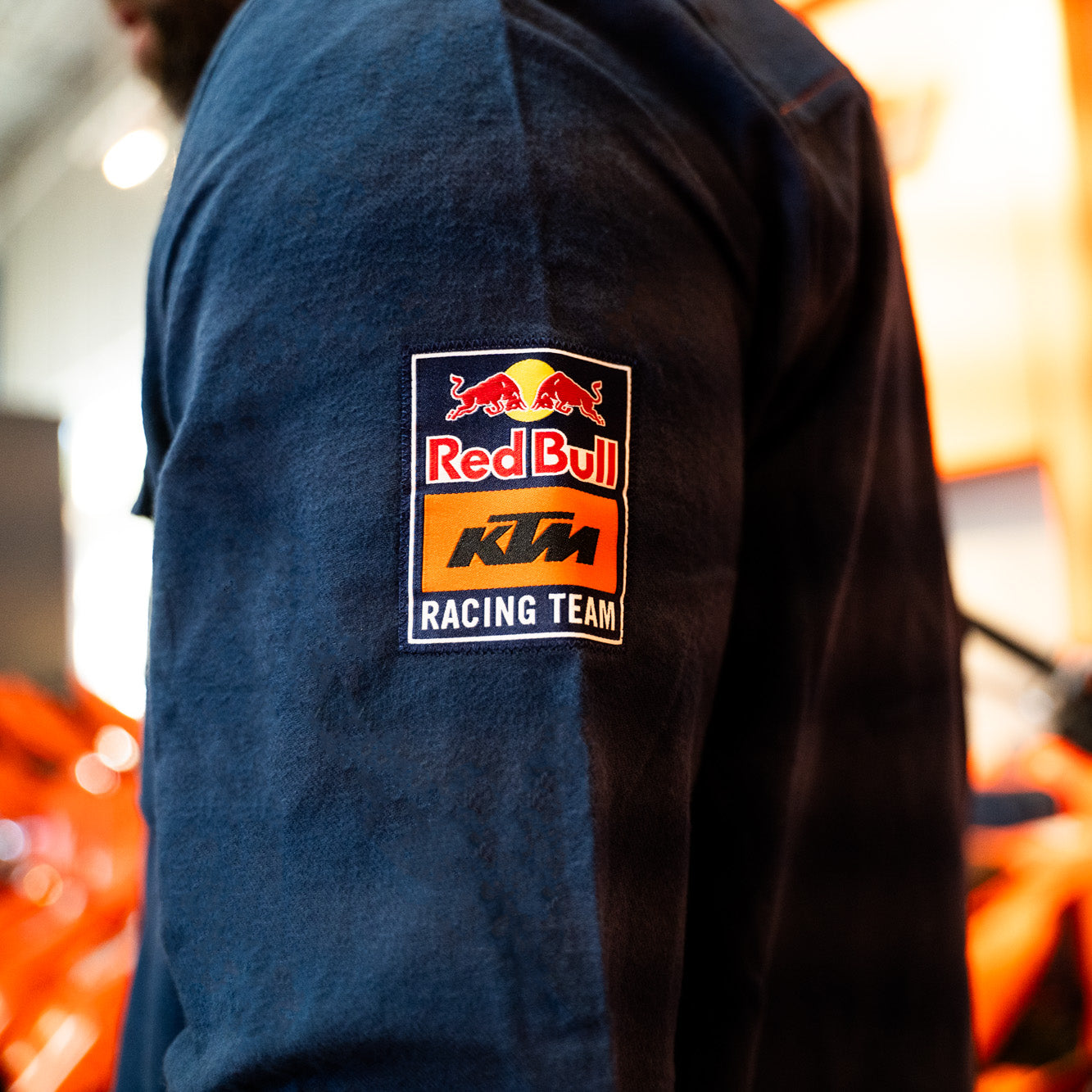 KTM Red Bull Edge Flannel Shirt Blue