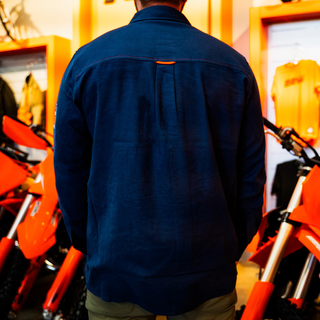 KTM Red Bull Edge Flannel Shirt Blue
