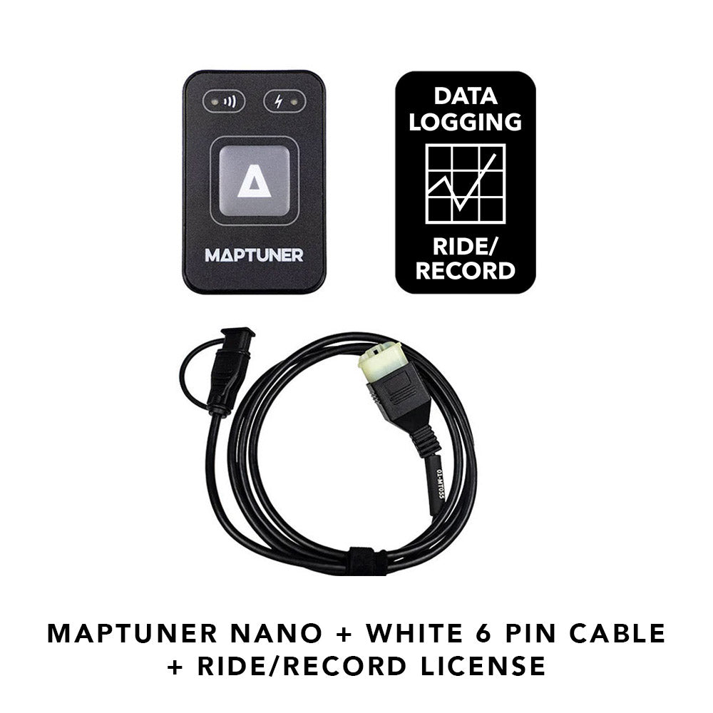 Maptuner Nano + White 6 Pin Cable + Data Logging RIDE/RECORD License