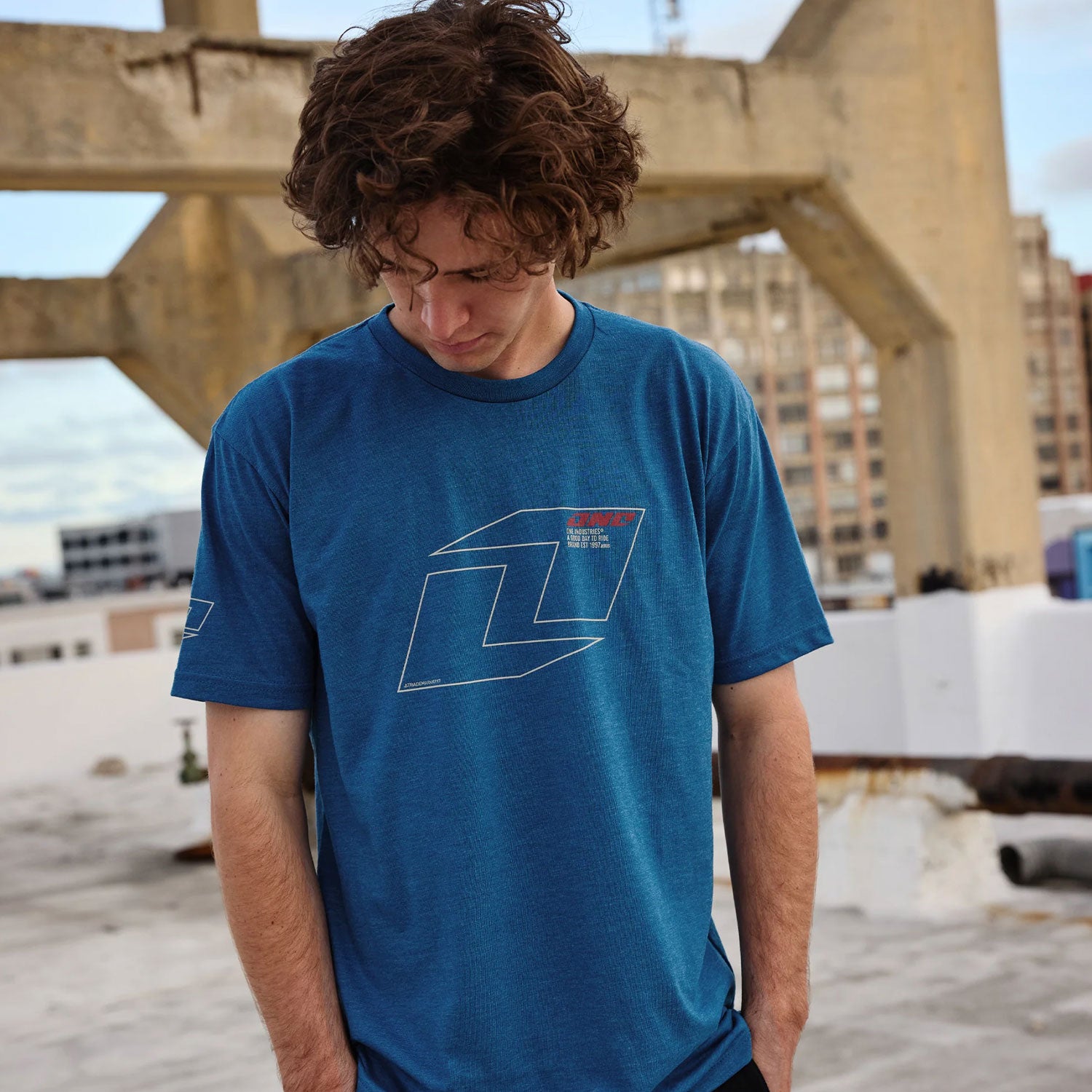One Industries - VECTOR TEE - HEATHER COBALT