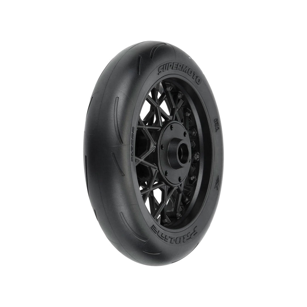 Pro-Line Racing 1/4 Supermoto S3 Motorcycle Front Tire MTD Black (1): PROMOTO-MX