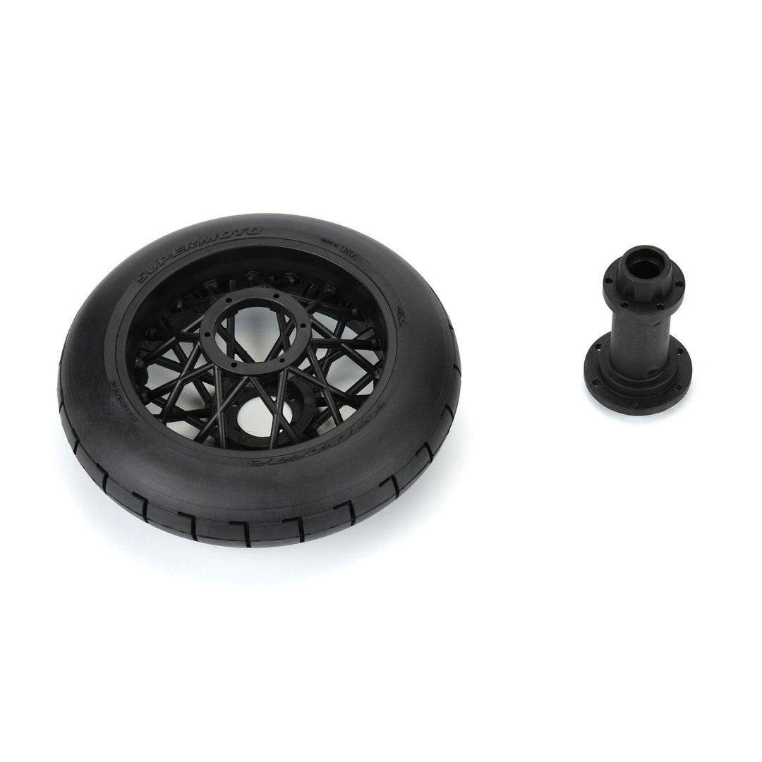 Pro-Line Racing 1/4 Supermoto S3 Motorcycle Rear Tire MTD Black (1): PROMOTO-MX