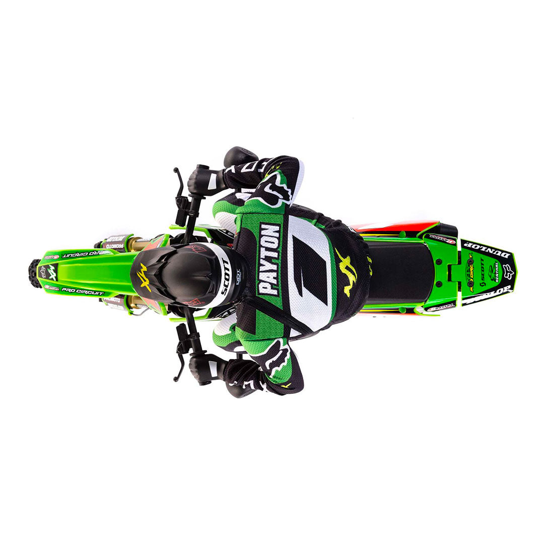 1/4 Promoto1/4 Promoto-MX Motorcycle RTR with Battery and Charger, Pro Circuit - Green - Losi - LOS06002