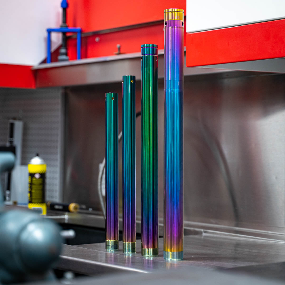 Titanium Nitride Rainbow Coated WP Fork Tubes - Lowers