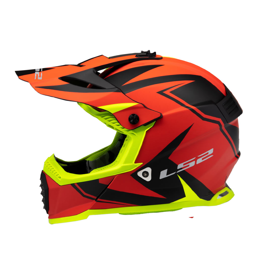LS2 Gate Youth Launch Full Face MX Motorcycle Helmet Matte Hi Viz