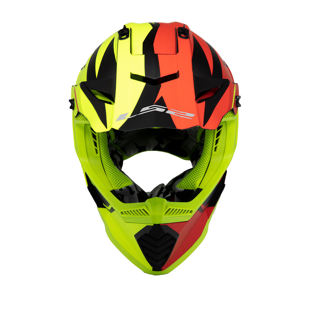 LS2 Gate Youth Launch Full Face MX Motorcycle Helmet Matte Hi Viz