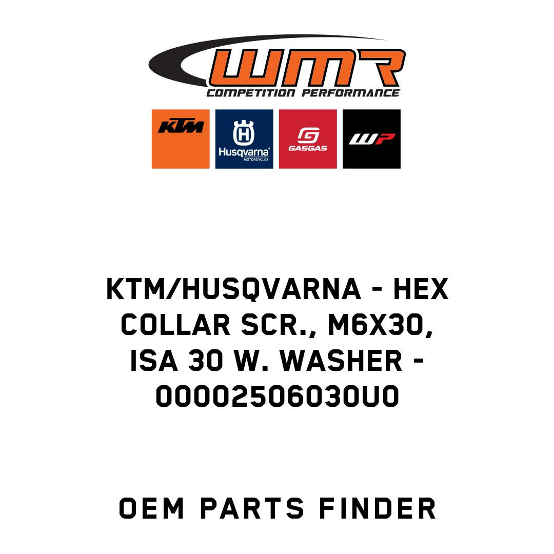 Hex collar scr., M6x30, ISA 30 w. washer
