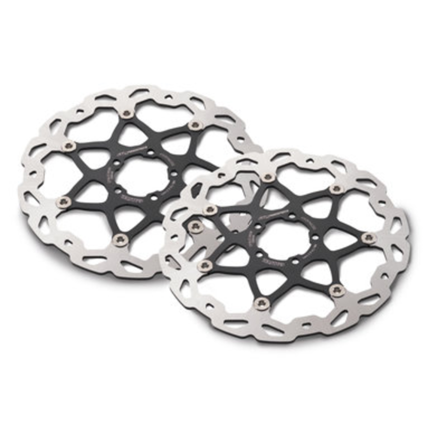 Wave brake disc set
