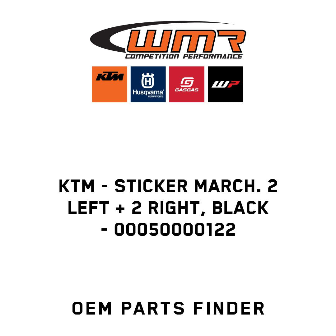 Sticker march. 2 left + 2 right, black