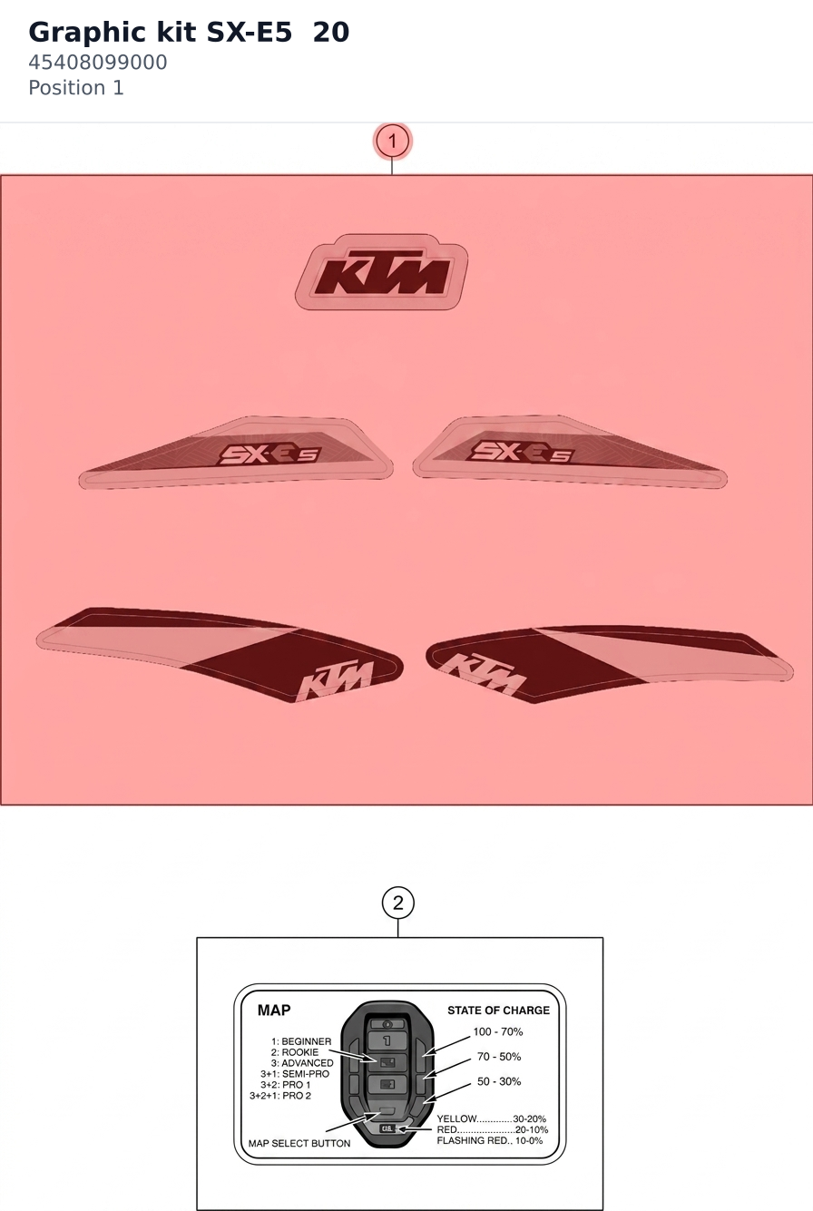 Diagram preview: Graphic kit SX-E5  20 (45408099000)