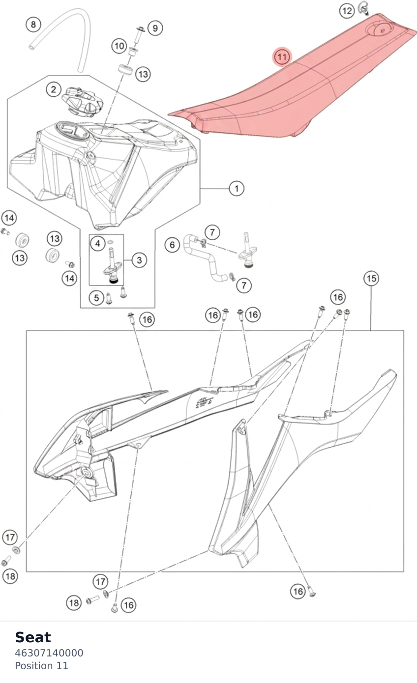 Diagram preview: Seat (46307140000)