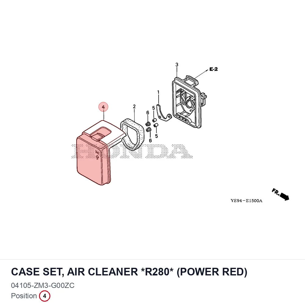 CASE SET, AIR CLEANER *R280* (POWER RED)