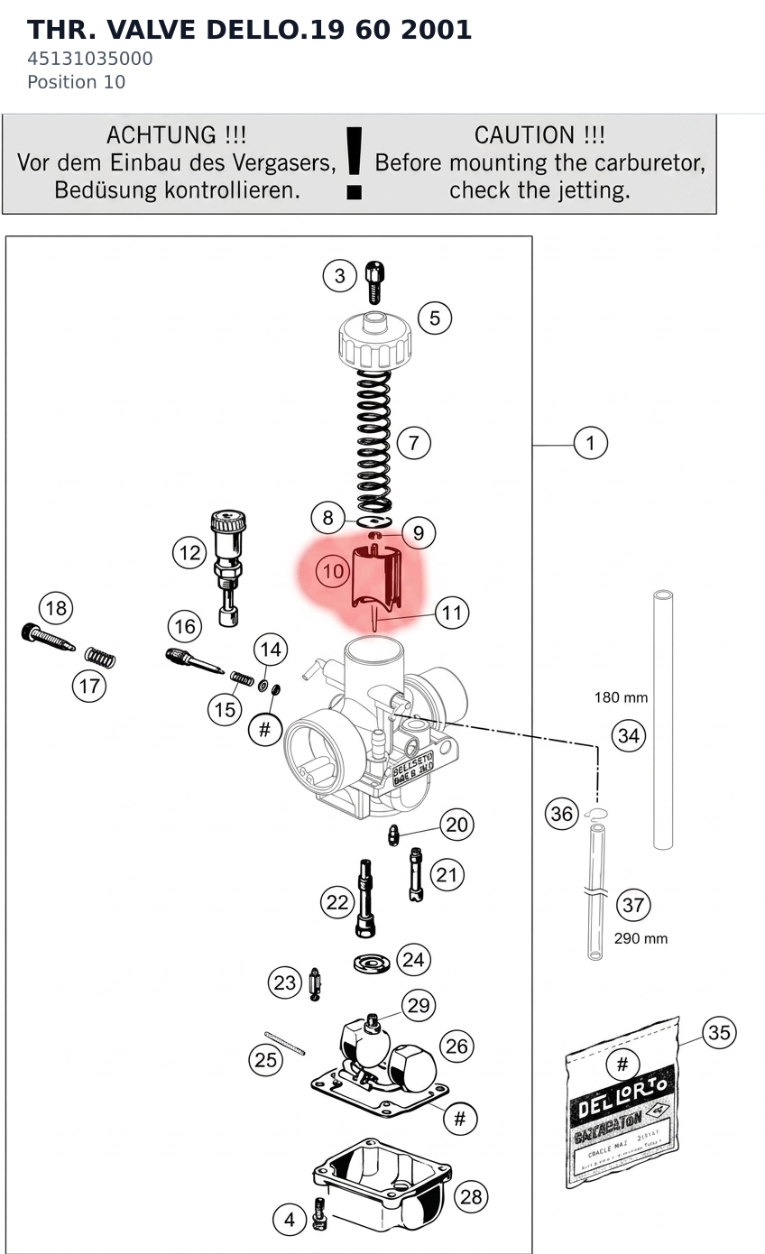 Diagram preview: THR. VALVE DELLO.19  60   2001 (45131035000)