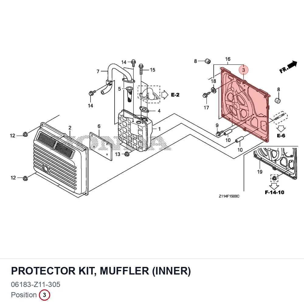 PROTECTOR KIT, MUFFLER (INNER)