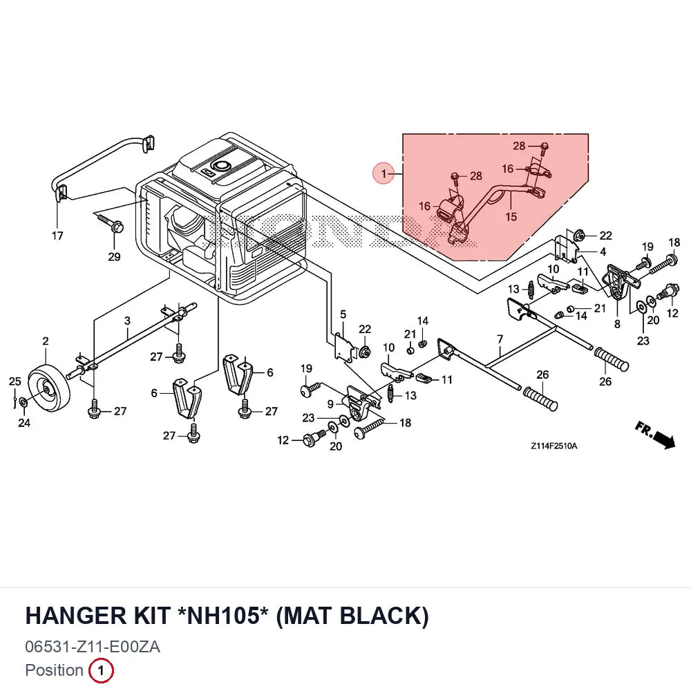 HANGER KIT *NH105* (MAT BLACK)