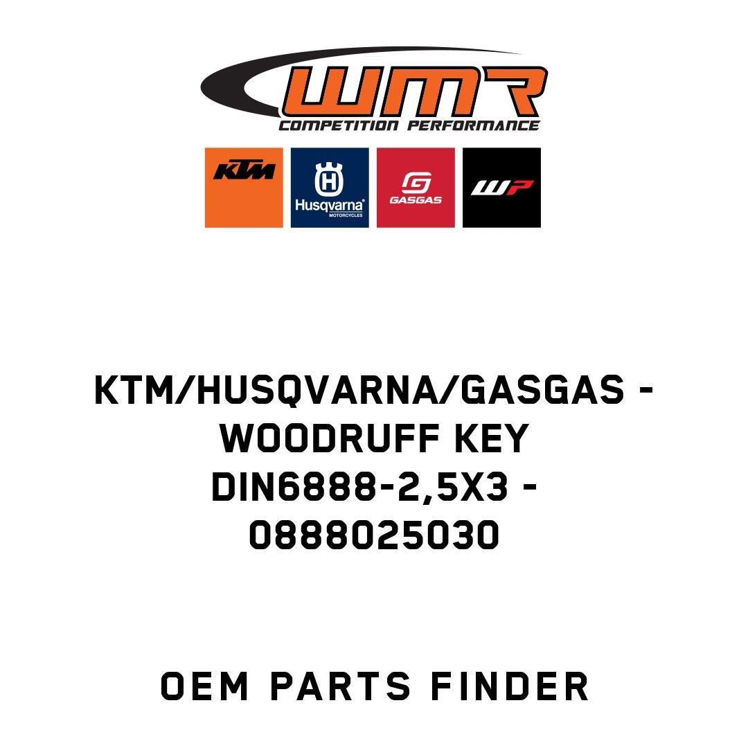Woodruff Key DIN6888-2.5x3 for KTM/Husqvarna/GASGAS 50 SX - 0888025030