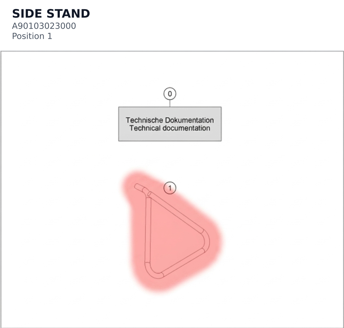 Diagram preview: SIDE STAND (A90103023000)