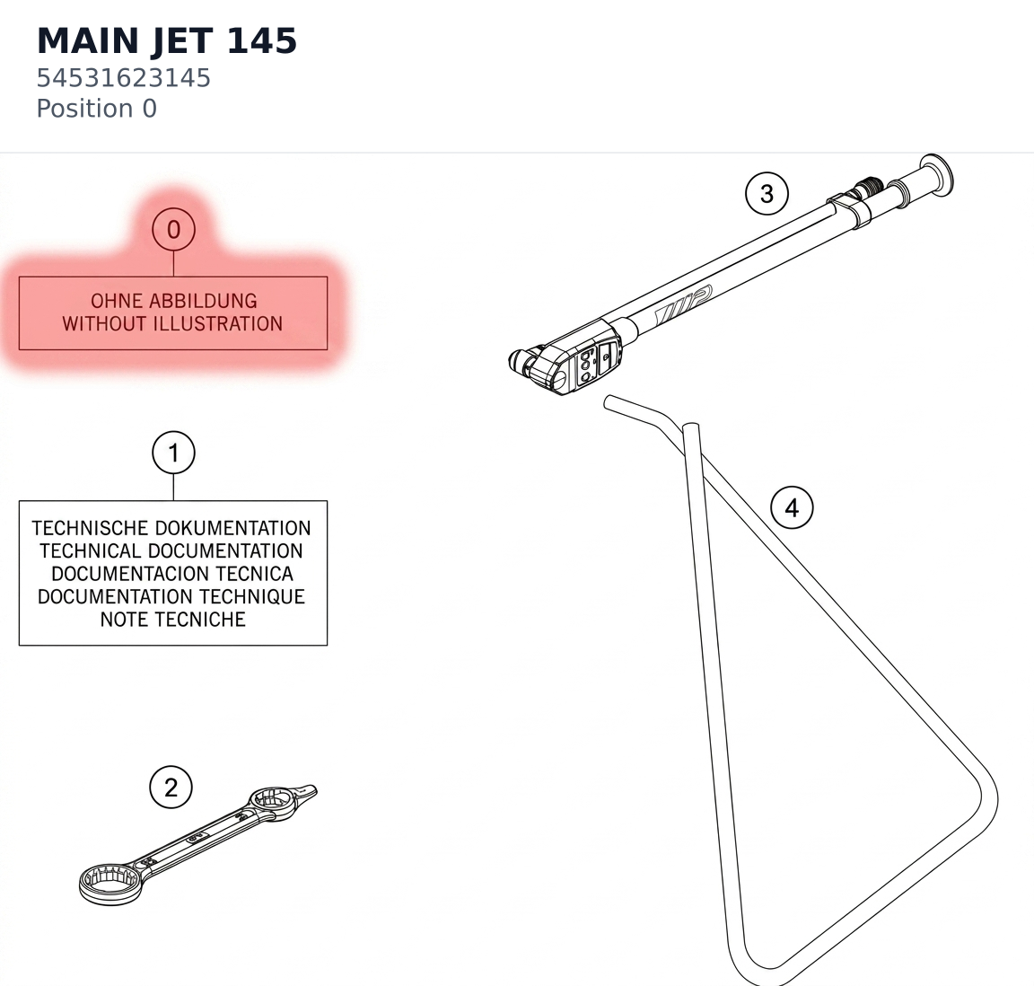 Diagram preview: MAIN JET 145 (54531623145)