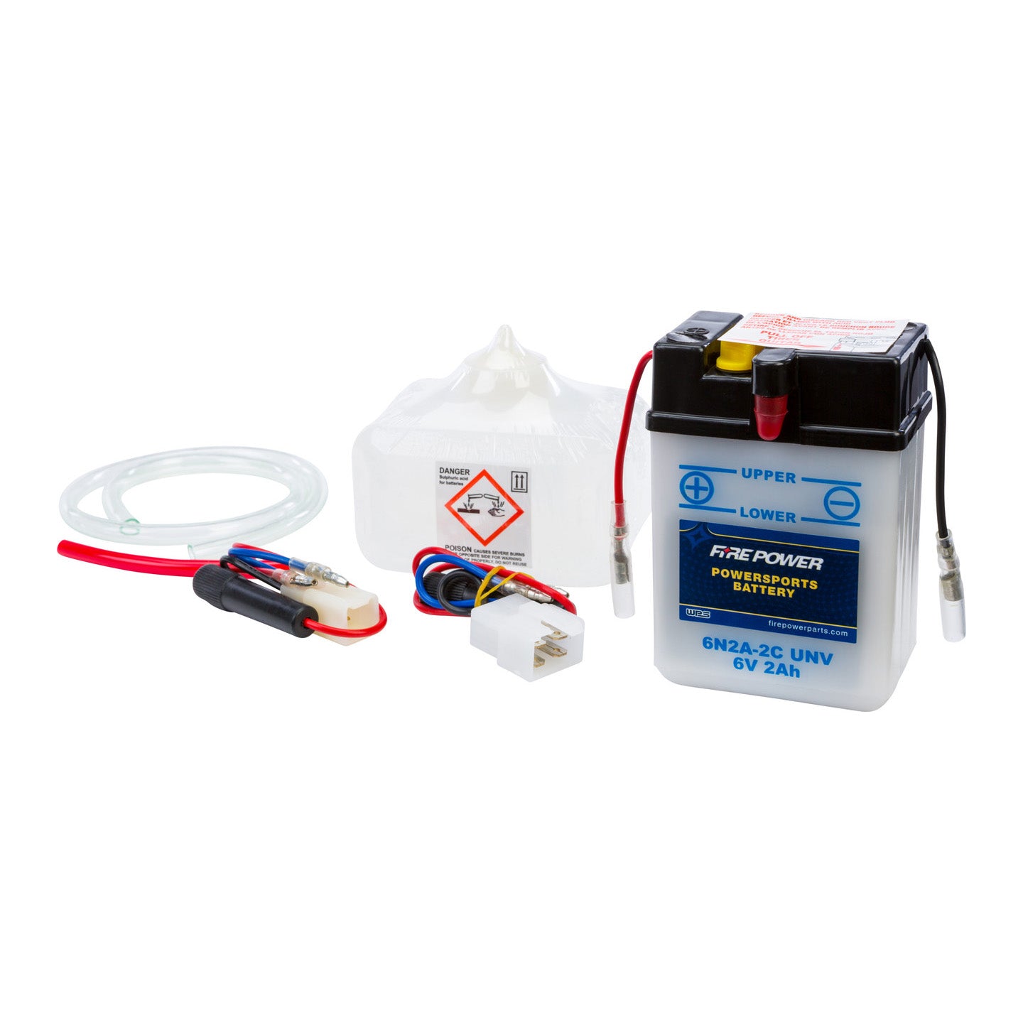 Fire Power 6V Standard Battery with Acid Pack 6N2A-2C