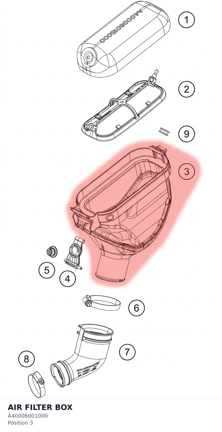 Diagram preview: AIR FILTER BOX (A40006001000)