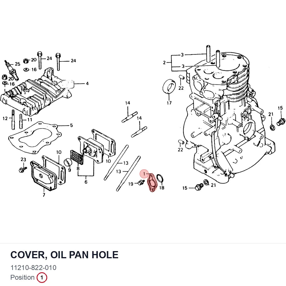 COVER, OIL PAN HOLE