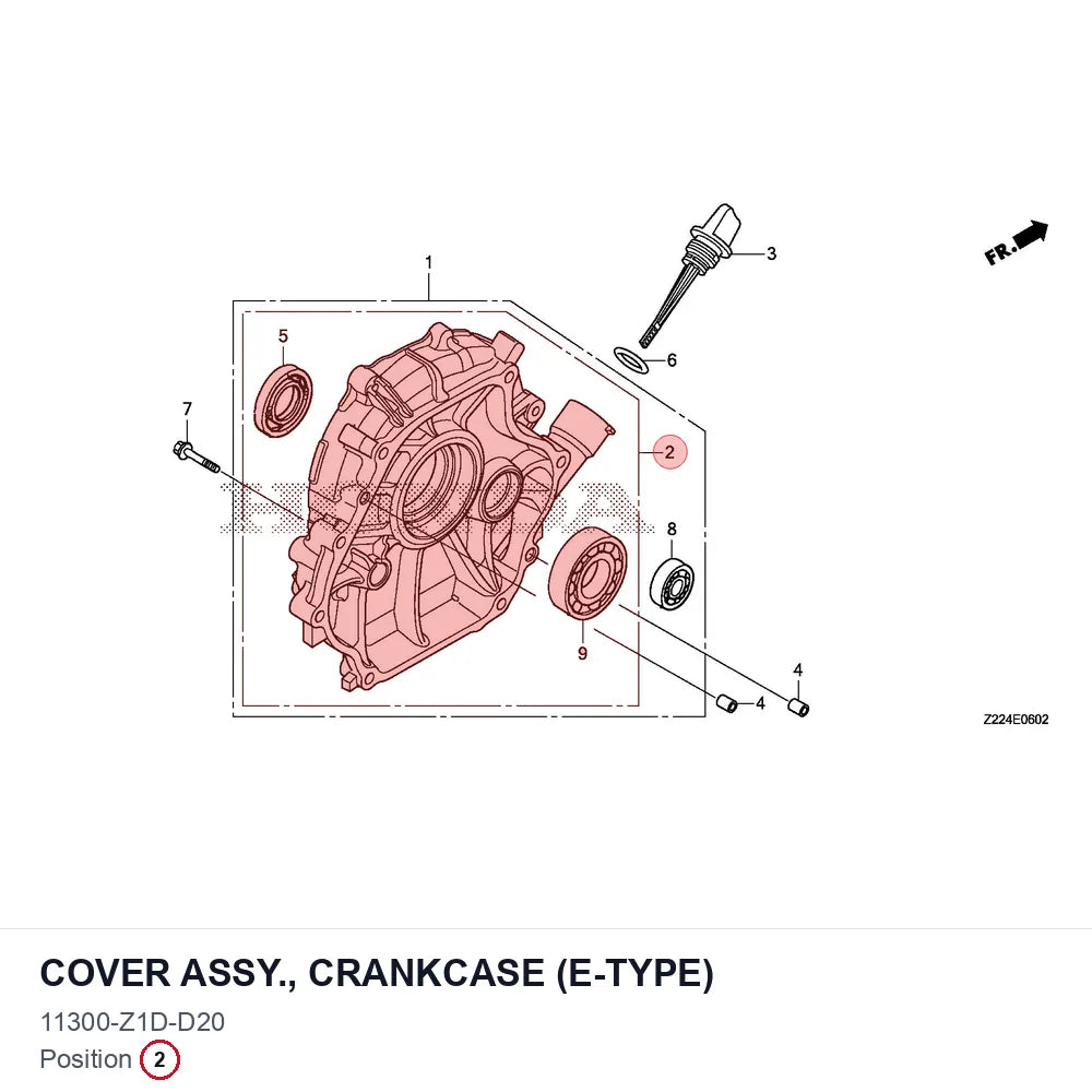 COVER ASSY., CRANKCASE (E-TYPE)