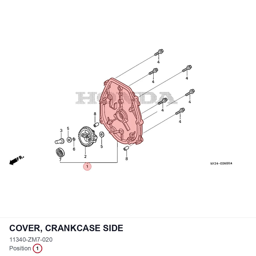 COVER, CRANKCASE SIDE
