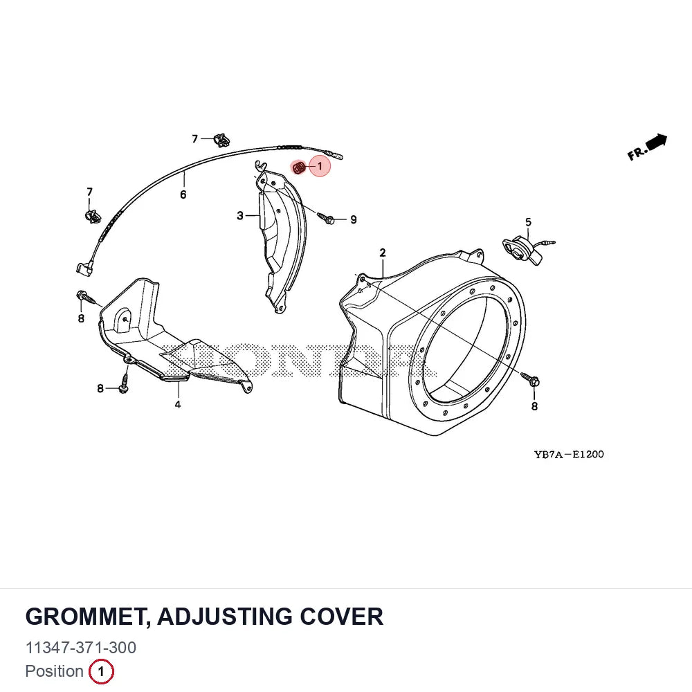 GROMMET, ADJUSTING COVER