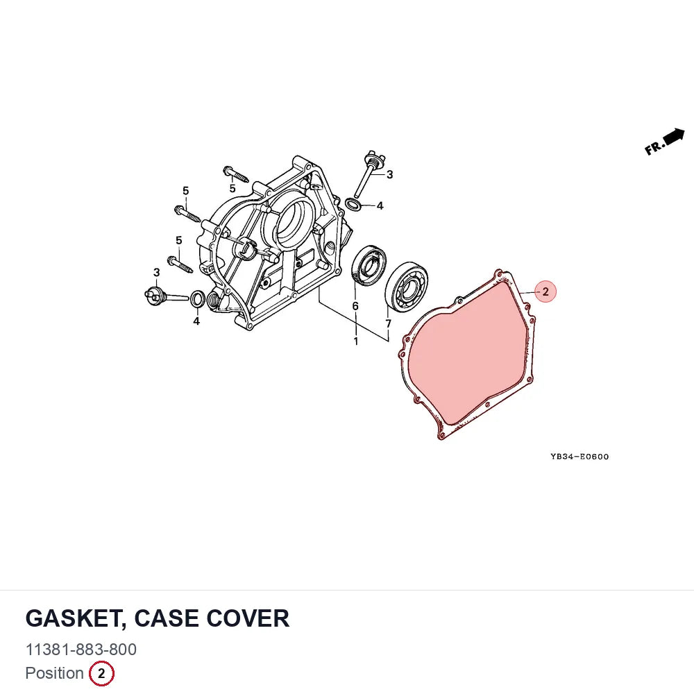 GASKET, CASE COVER
