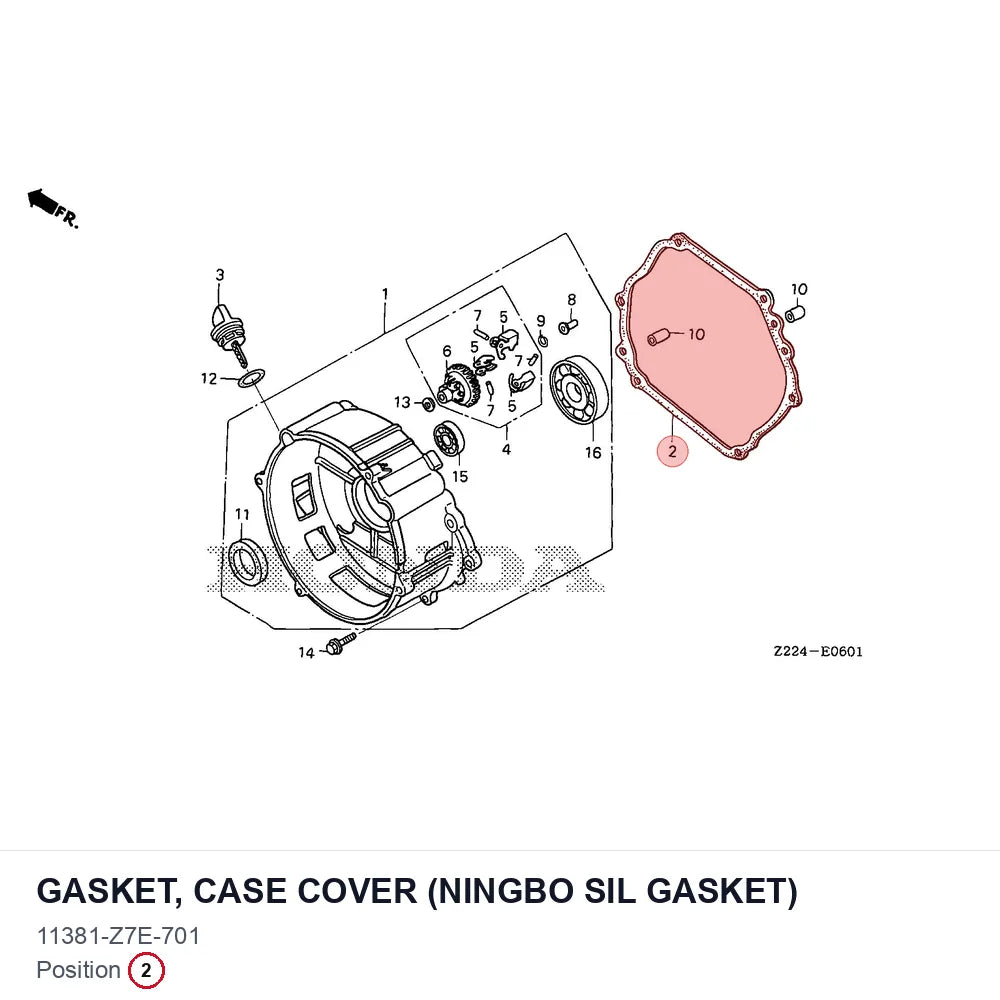 GASKET, CASE COVER (NINGBO SIL GASKET)
