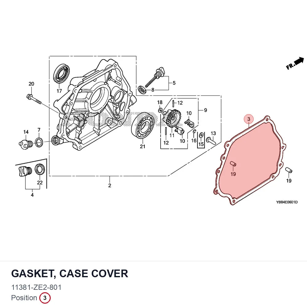 GASKET, CASE COVER