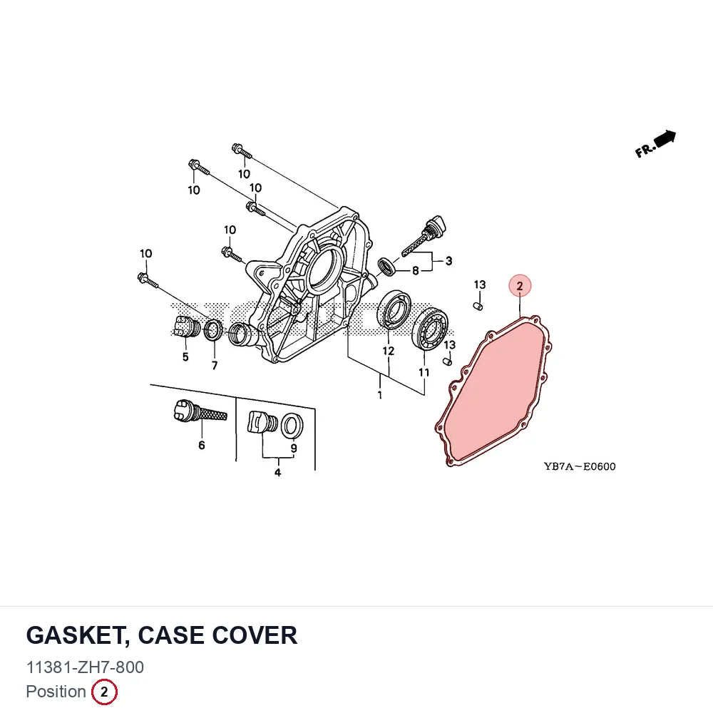 GASKET, CASE COVER