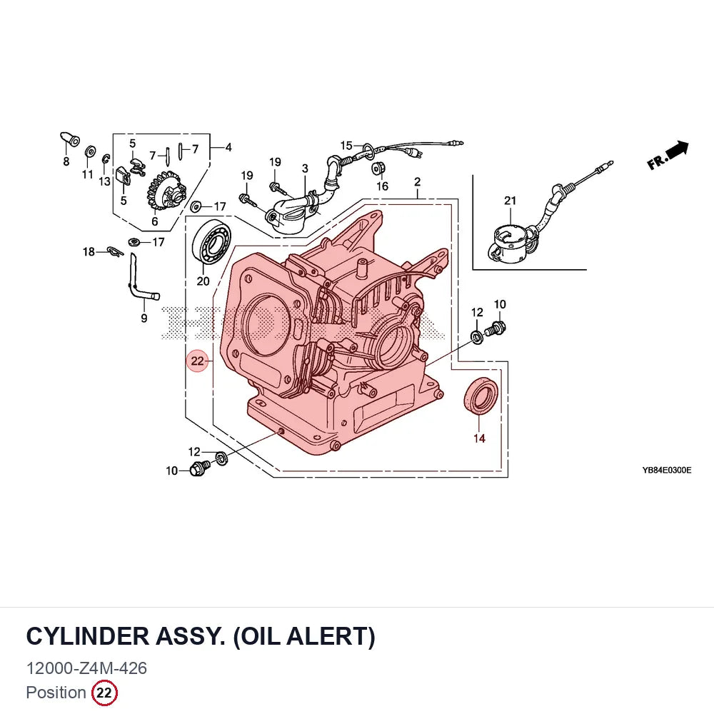 CYLINDER ASSY. (OIL ALERT)